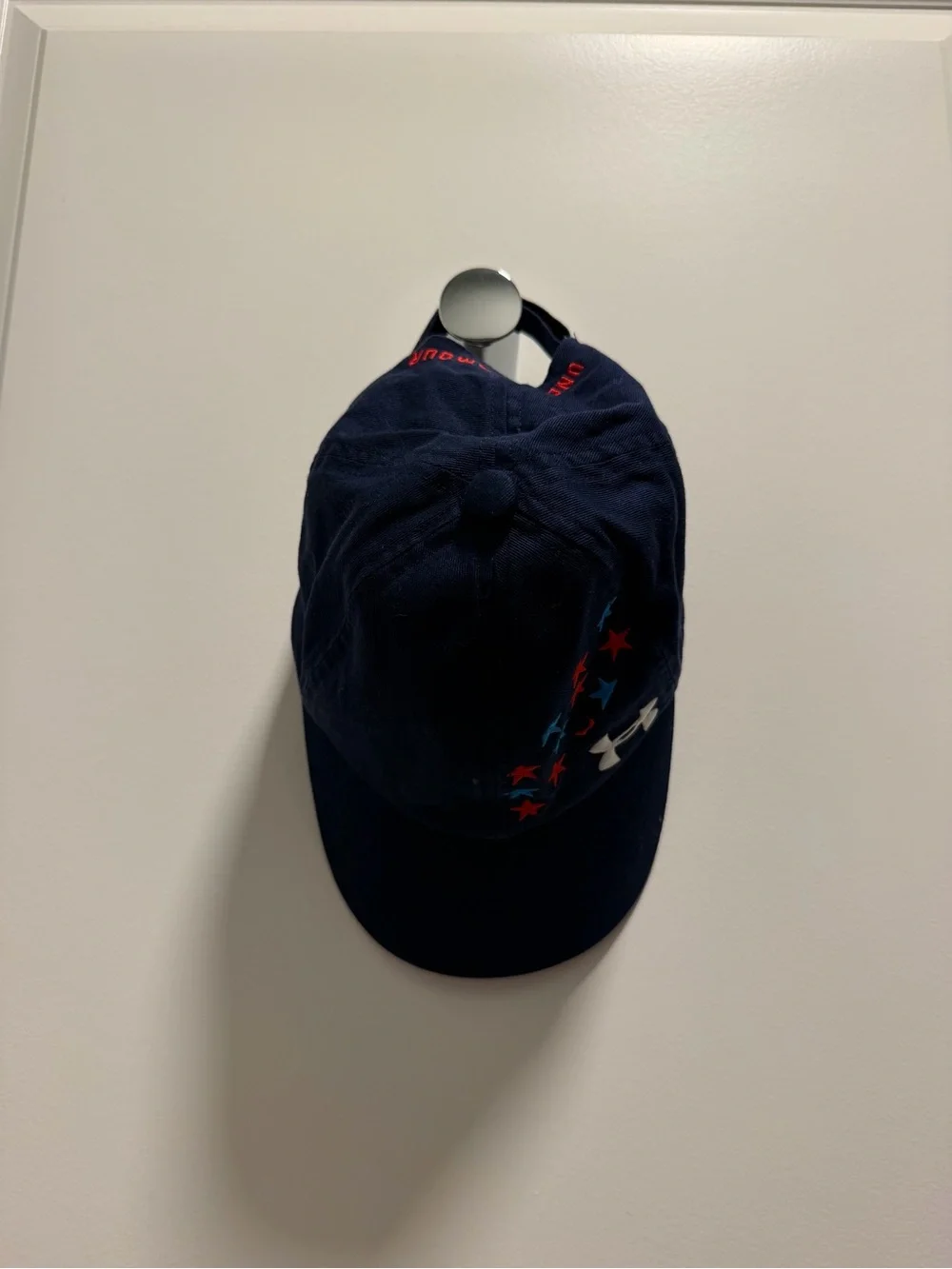 Under Armour Kids Navy Blue Baseball Cap with Red & Light Blue Stars